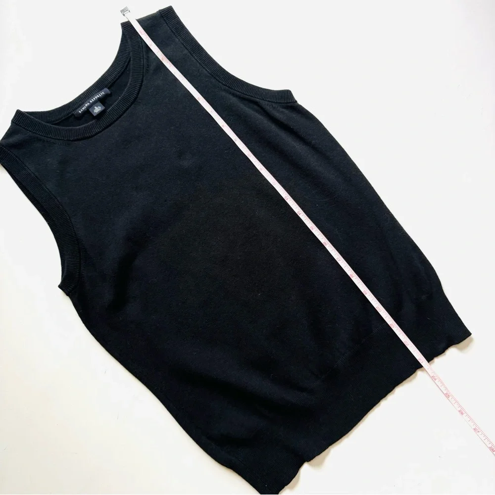 Banana Republic Black Knit Top Sleeveless Shell Black Size S - Picture 4 of 8